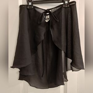 Black Adult Dance Wrap Skirt by Illinois Theatrical